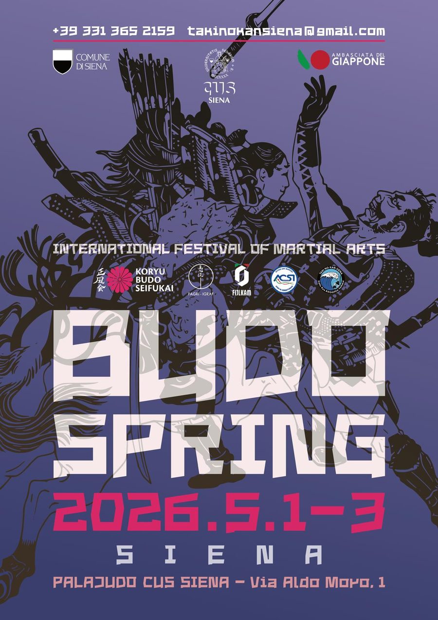 Affiche Budo Spring 2026 International Festival of Martial Arts, Sienne